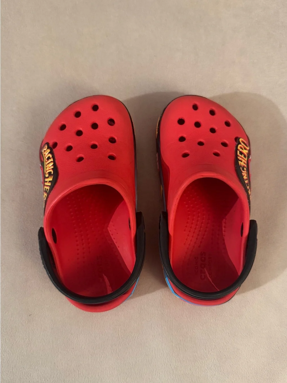Toddler 8C Lightening McQueen Crocs